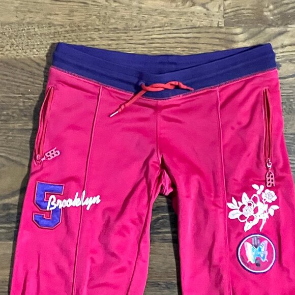 Triple Five Soul low rise magenta pink Soul Fantasy track pants XS RARE vintage - Picture 2 of 9
